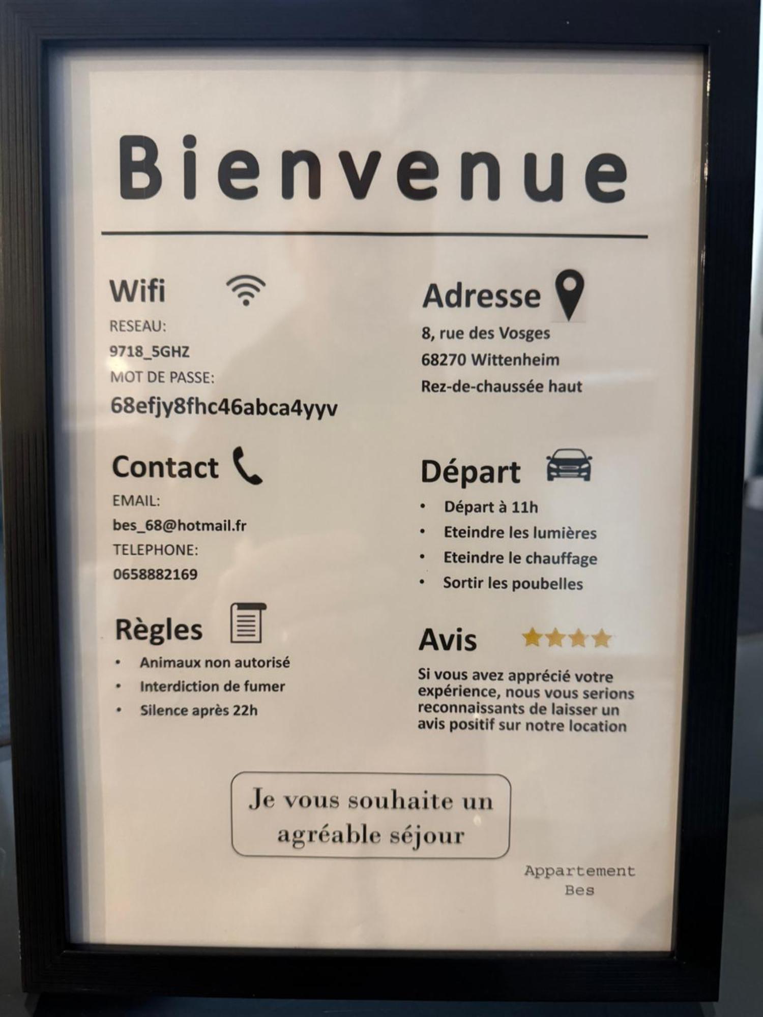Appartement Bes,, Chaleureux Et Confortable Avec Entree Independante Wittenheim Bagian luar foto